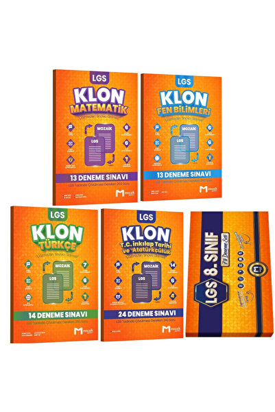 Mozaik Yayınları Mozaik LGS 8. Sınıf Matematik Türkçe Fen İnkılap Branş ve Mo...