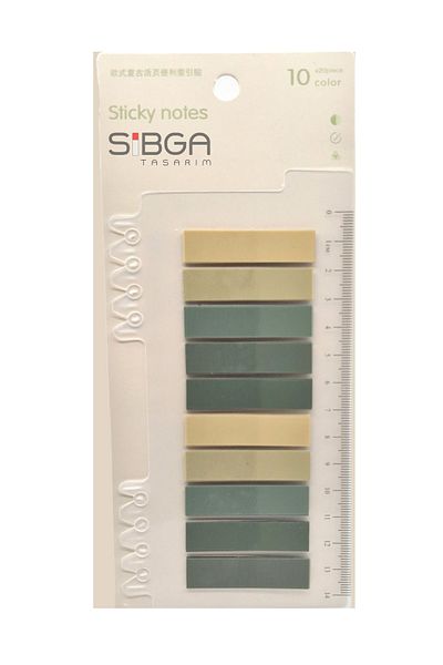 sibga tasarım Transparent Colored Post-It Note Paper - 200 Sheets Bookmark Sticker