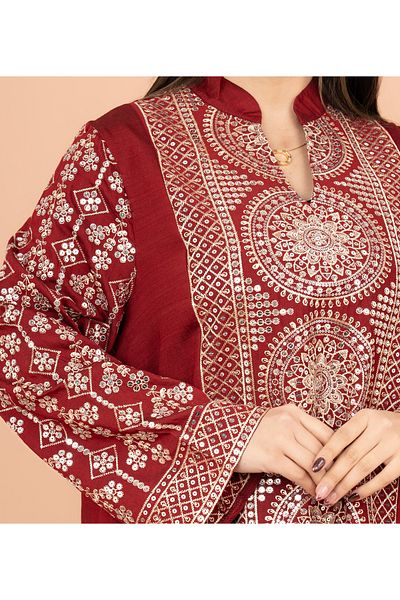 IKKXA Modern Embroidered Jalabiya