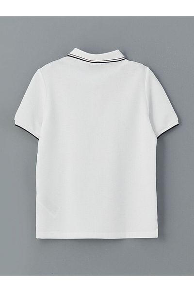 LC Waikiki New Season Polo Collar Textured Boy's T-Shirt - S5Mk99Z4