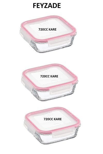 LAV Feyzade Fresco Storage Container Set 3 Pieces 720Cc (Frs-247)