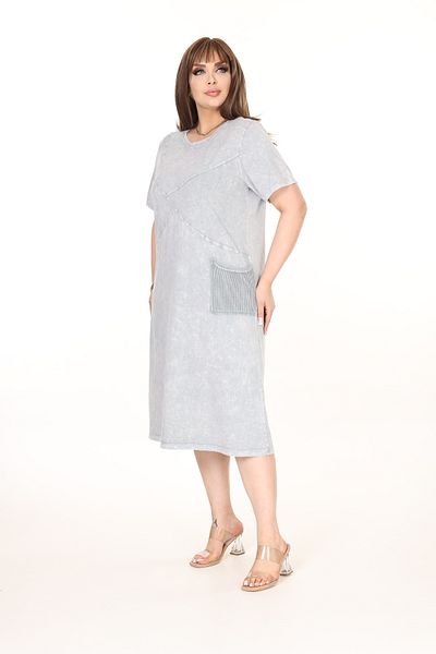 özle fashion Design Plus Size Dress with Pockets