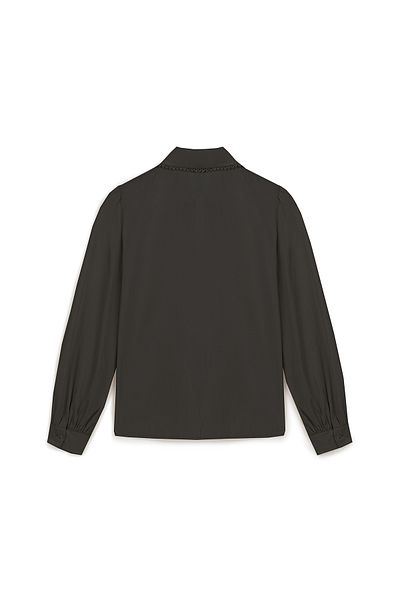 praye Red Baby Collar - Black Short Shirt