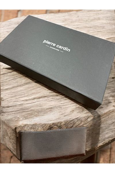 Pierre Cardin Special Boxed Patterned Leather Wallet - Belt Set of 2 Qsp.Pr2Rkd.Ek.Ryk