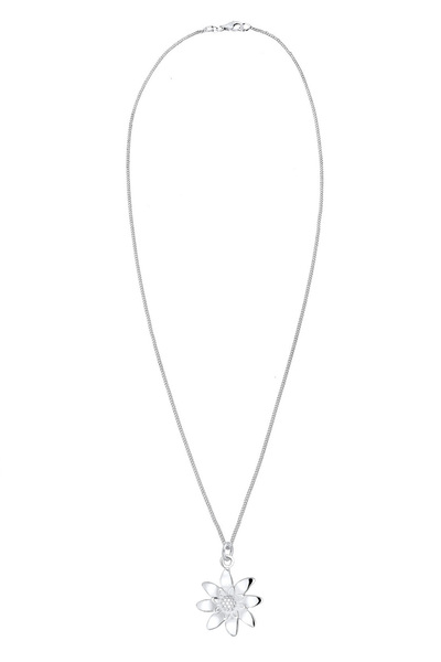 ELLI Dámský náhrdelník s přívěskem Edelweiss, kostým, jednoduchý, ze sterlingového stříbra 925
