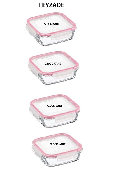 LAV Feyzade Fresco Storage Container Set 4 Pcs 720Cc (Frs-247)