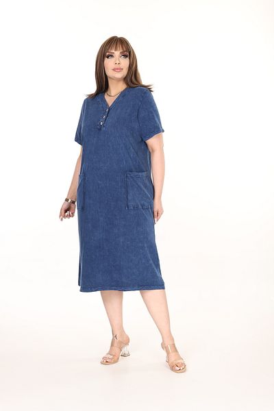özle fashion Buttoned Collar Plus Size Pocket Dress