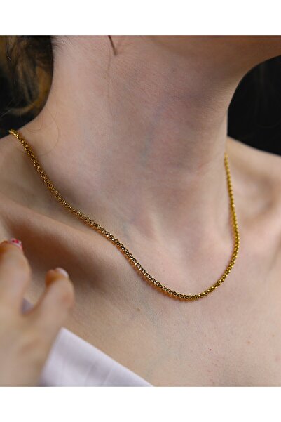 MARCİELO Accessories Çelik Kolye Altın Renk Alora Grace İnce Zincir