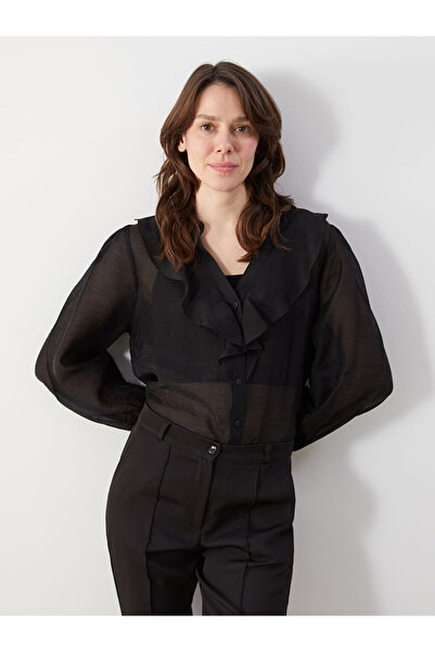 LC Waikiki Черен дамски къс топ