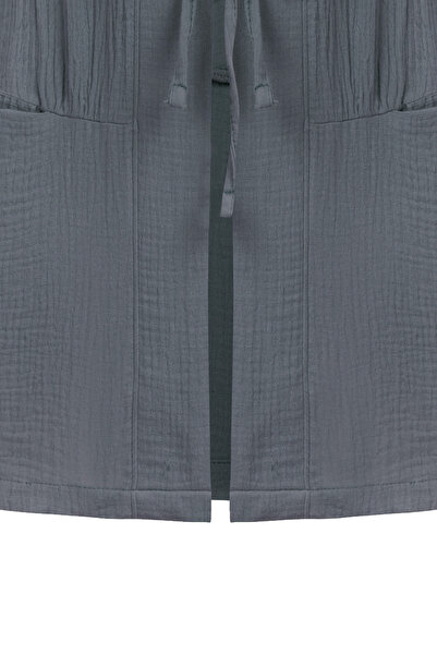 praye Smoked Muslin Kimono - Pocketed