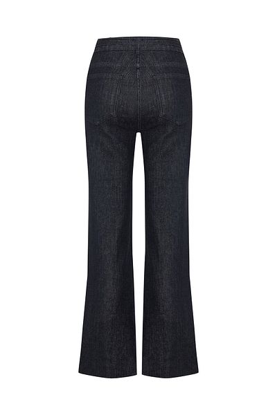 Mudo Cropped Flare Fit Pants with Tie Belt
