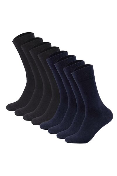 camano Unisex Socken - Organic Cotton, einfarbig, 8er Pack