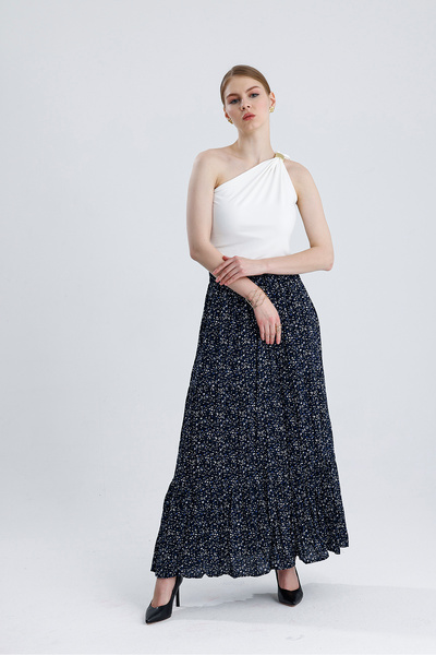 Gökçe Giyim Florencia Viskon Katlı Etek