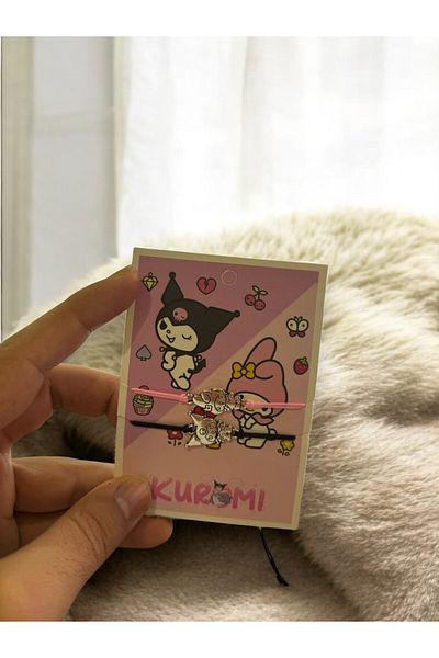 GLANZEND 2 Pack Kuromi and Melody Friendship Bracelet Best Friends Bracelet