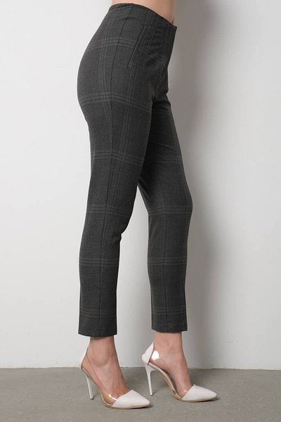 purple pi Women's Checkered Skinny Pants