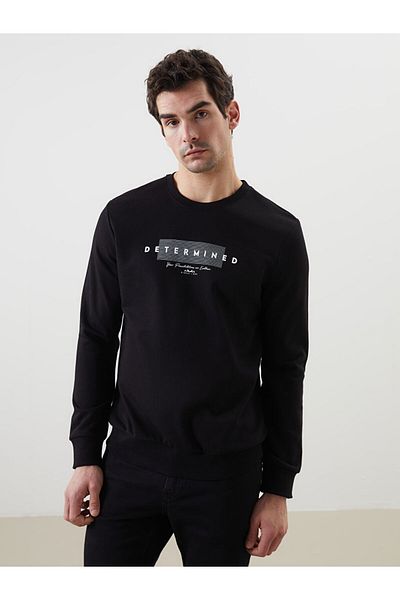 LC Waikiki Crew Neck Long Sleeve Printed Men's Sweatshirt