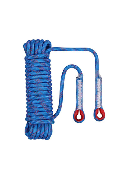 Choice حبل نجاة أزرق بطول 10 أمتار (32.8 قدمًا) مقاس 8 مم، حبل تسلق ثابت للصخ...