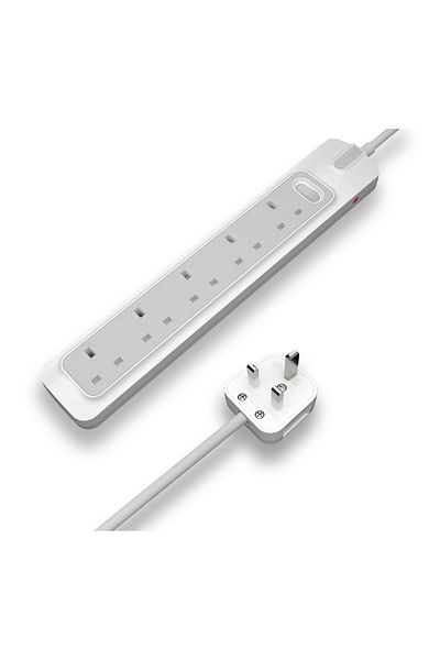 RAFEED 3m 5 sockets Extension Lead, Surge Protection, 2990W, 13A