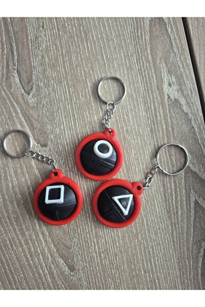 WORK3D Set de brelocuri tematice Squid Game - 3 BUCĂȚI