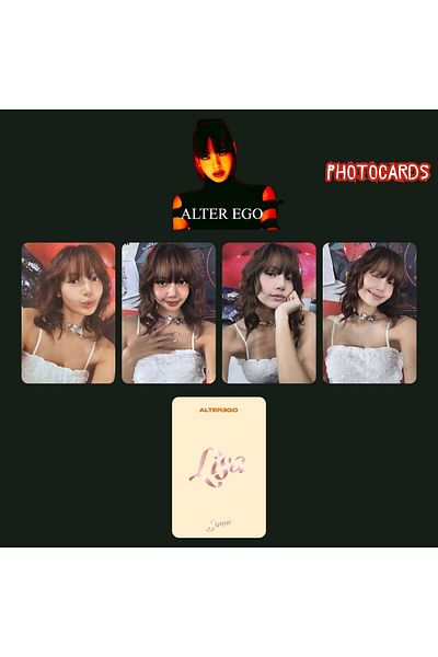 Kpop Dünyasi Blackpink Lisa'' Alter Ego'' Sunni Photocards Set