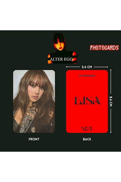 Kpop Dünyasi Blackpink Lisa'' Alter Ego'' Vixi Photocards Set
