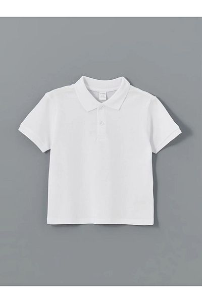 LC Waikiki LCW Kids Orange Polo Neck Basic T-Shirt για αγόρι