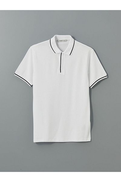 LC Waikiki Νέα σεζόν Polo Collar Short Sleeve Pique Ανδρικό Tisort - S5FO03Z8