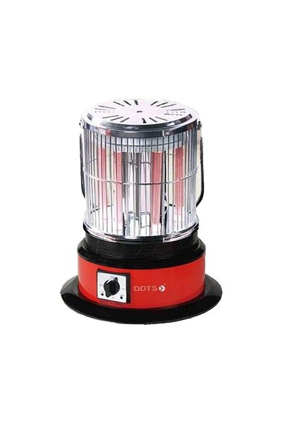 DOTS Electric Circular Heater 2000 Watts With 6 Tubes - Red
