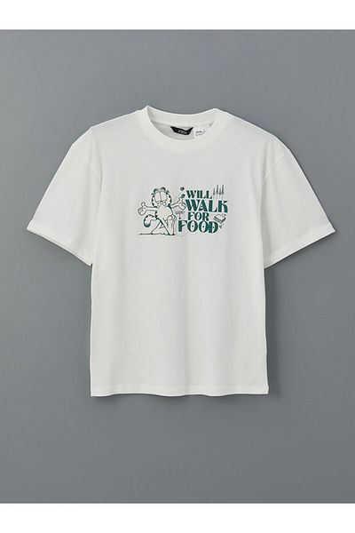 LC Waikiki XSIDE Herren-T-Shirt aus bedruckter gekämmter Baumwolle mit Rundhalsausschnitt