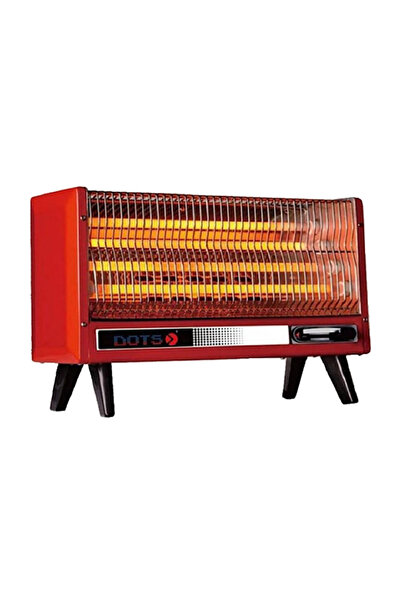DOTS Electric Rectangular Heater 2400 Watts 4 Heat Tubes - Red