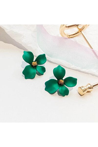 Choice AEH60316G قرط أذن على شكل زهرة فوشيا للنساء أقراط أذن معدنية على شكل ز...