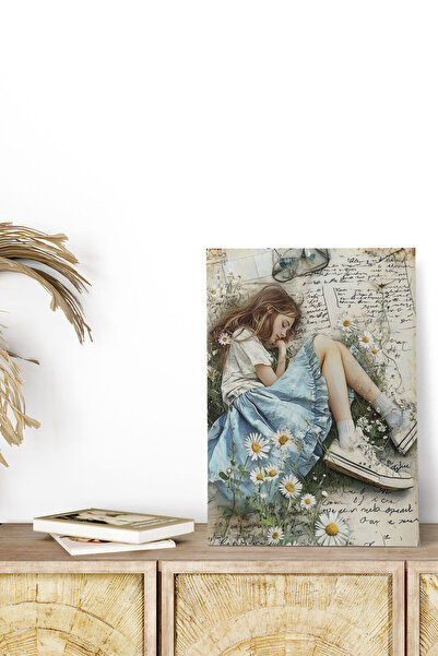 qoeuyl boutique Μαργαρίτες και κορίτσι που κρατά ένα περιοδικό ρετρό vintage ...