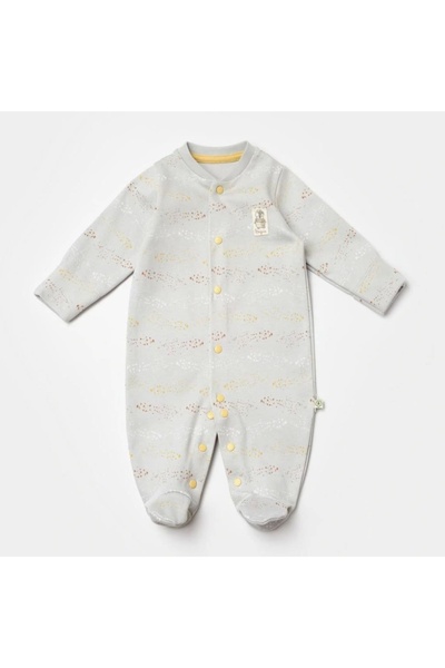 Biorganic Bibaby Penguin Newborn Jumpsuit 60776 Ecru Gray