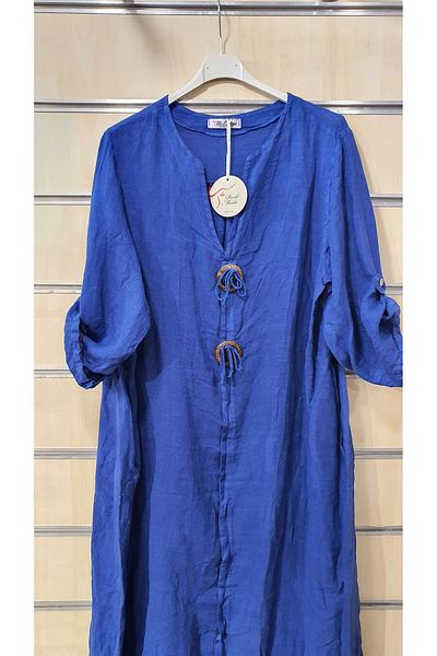 Park Moda ROCHIE LUNGĂ DE IN CU DETALII CU BUTON MARE