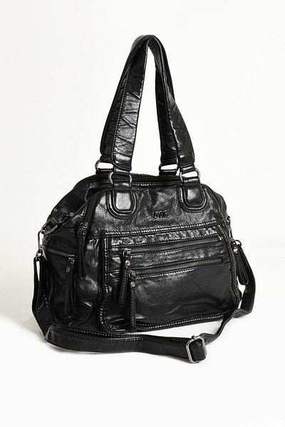 571 Collections Çanta Black Faux Leather Crossbody and Shoulder Bag - Multi-Compartment (Model: 571-9-12FF)