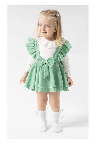 İnci Incibaby Bow 100% Cotton Premium Dress & Lace Snap Body Suit