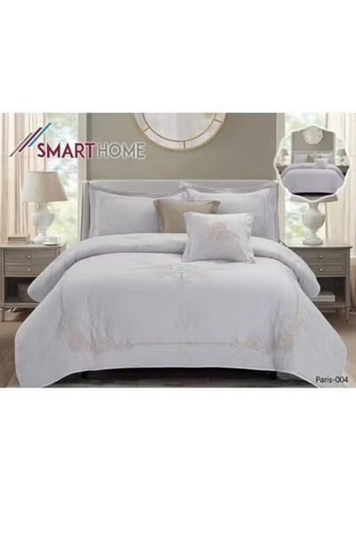 smart home Embroidered two-sided quilt set, two-sided mattress, consisting of 6 pieces
