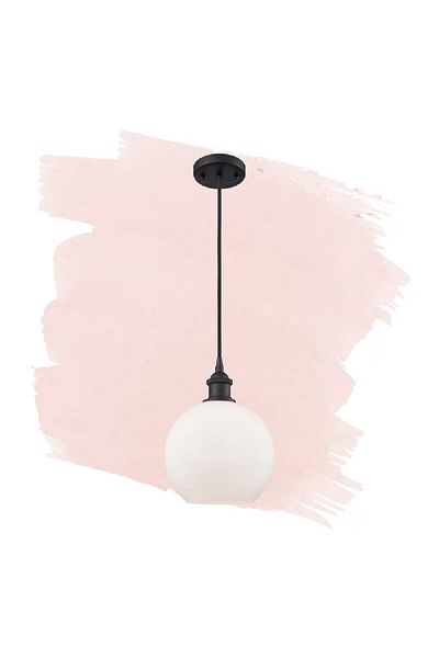 RİOLİGHT Modern Rustic 1X27 Opal Tecli Kam Pendant Chandelier Top Cap: 20cm