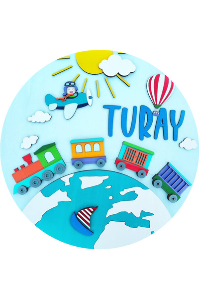 ÇUKUROVA ÜTÜ Kişiye Özel İsimlik Kapı Süsü Hoşgeldin Bebek Çocuk Odası 68