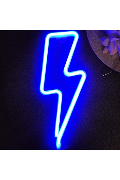 Primo Plus Lightning Strike LED Neon Sign Blue 35.8cm
