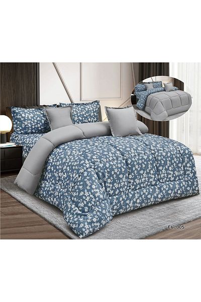 mingle Summer King Double Bed Quilt Set, 230*250, 6 Pieces