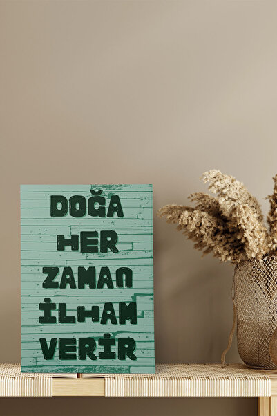 qoeuyl boutique Η φύση εμπνέει πάντα Πίνακας αφίσας από ξύλο MDF ρετρό vintag...