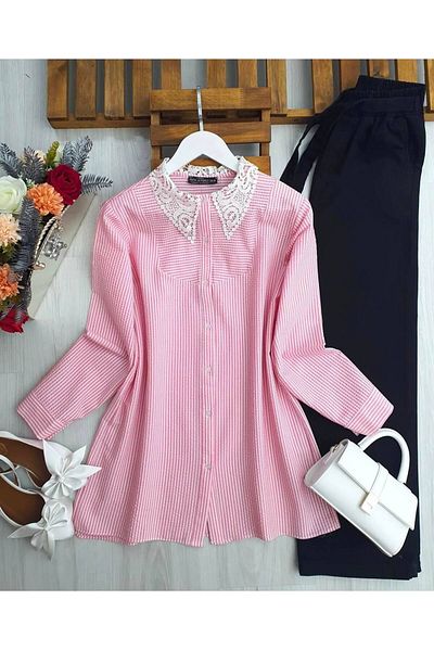 MODA Lace Collar Women's Shirt