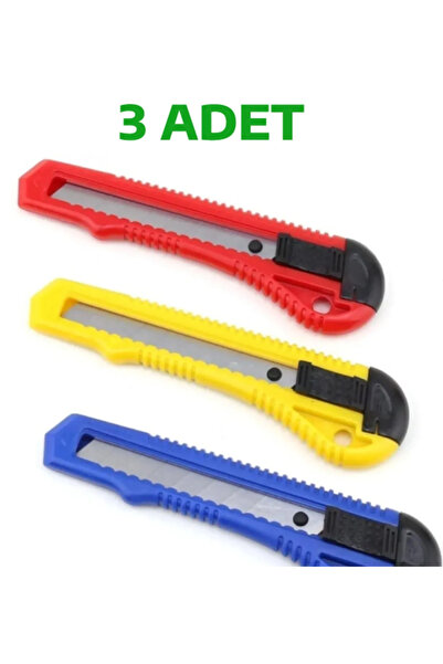 Worldtec 3 Adet Büyük Boy Plastik Maket Bıçağı - Falçata