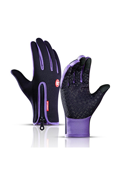 Choice قفازات M Upgrade للرجال والنساء للشتاء الدافئ باللون الأرجواني، شاشة ت...