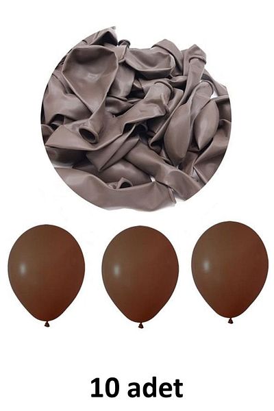 Atölye Mi Brown Latex Balloon 12" - 30 cm, Pack of 10