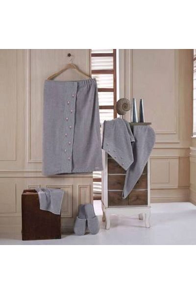 Feather Feather robe skirt set