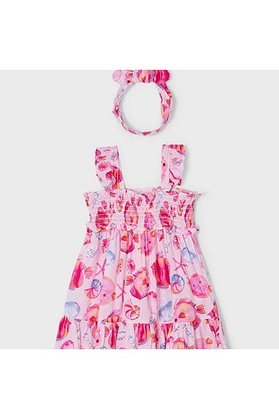 MAYORAL Rochie de plajă pentru fete - Bretele cu accesorii pentru păr L25Y3939