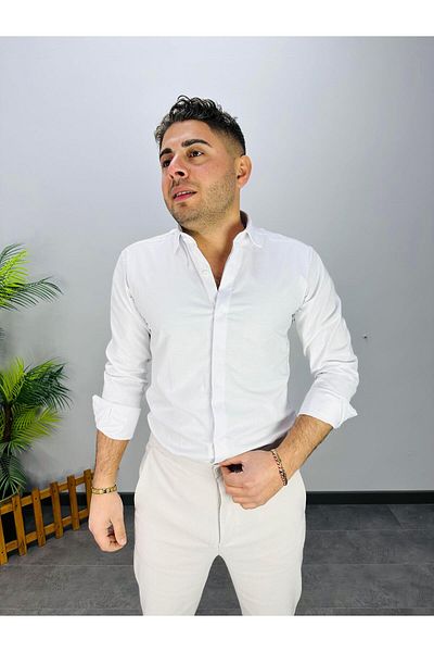 MODA White Secret Pat Slim Shirt
