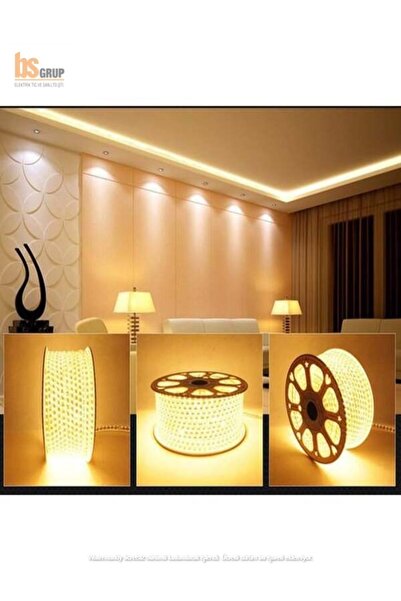 Bs Light 20 Mt Günışığı 220 Volt3 Çipli Şerit Led Işık Hortum Led Aydınlatma Dış Mekan Su Geçirmez Led Hortum